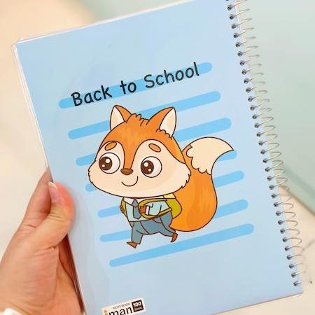 دفتر 80 برگ مجلد فانتزی حیوانات