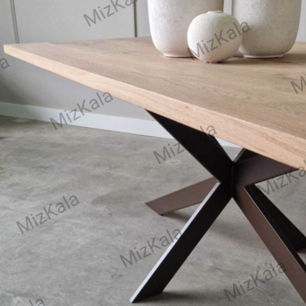 میز ناهارخوری چوب و آهن مدل russion