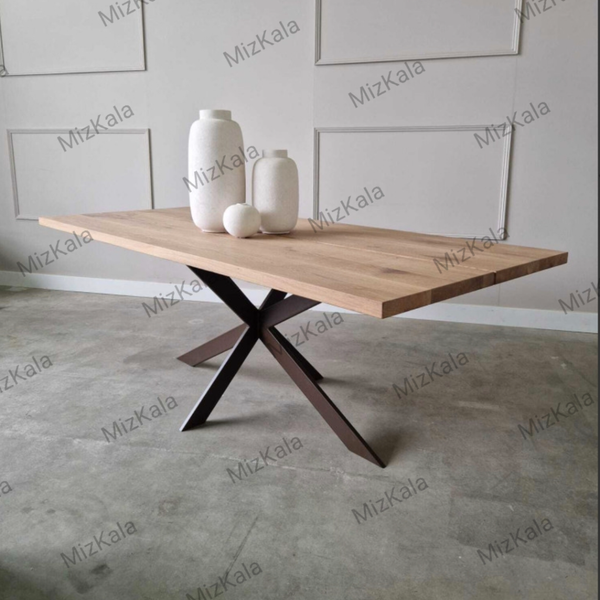 میز ناهارخوری چوب و آهن مدل russion
