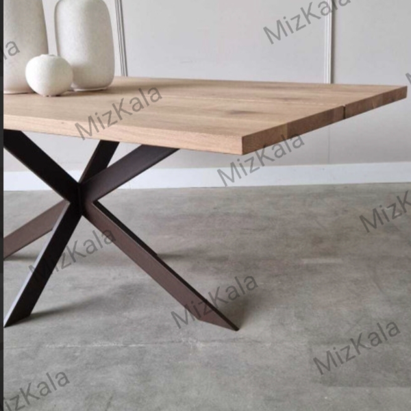 میز ناهارخوری چوب و آهن مدل russion