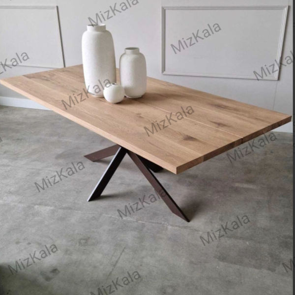 میز ناهارخوری چوب و آهن مدل russion