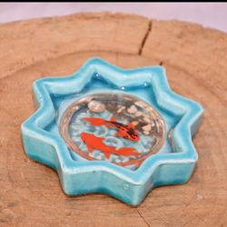 حوض ماهی نقاشی رزین