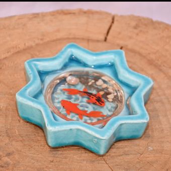 حوض ماهی نقاشی رزین
