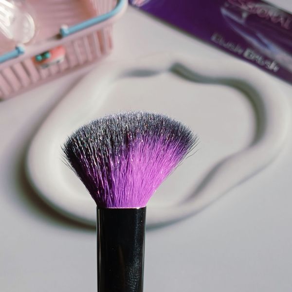 براش تکی دسته بنفش کرم پودر