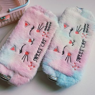 کیف لوازم آرایشی پولیشی طرح گربه