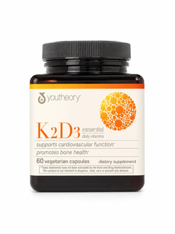 مکمل Youtheory K2 D3 – حمایت همزمان از قلب و استخوانها 60 عددی