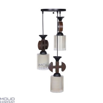 لوستر آویز سه شعله صلیب چوبی (موعود)