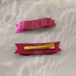 پاپیون مو صورتی(جفتی)