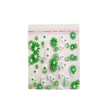 سلفون بسته‌بندی لبه چسبدار طرح بابونه سبز 10 در 10 بسته 30 عددی