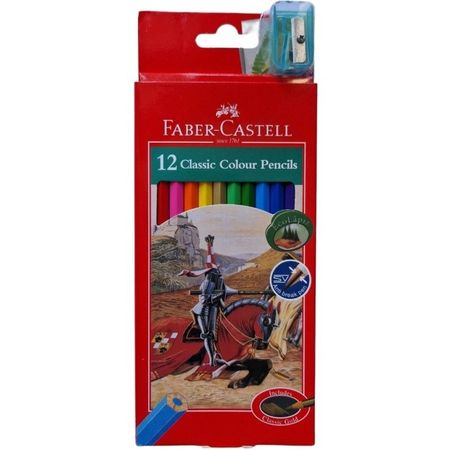 مداد رنگی 12 رنگ تراش دار برند فابر کاستل