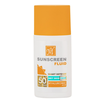 فلوئید ضدآفتاب بدون ‌رنگ مای، SPF50، مدل Hyaluronic Acid، مناسب انواع پوست و حجم 50 میلی‌لیتر، محافظت کننده در برابر اشعه UVA ،U