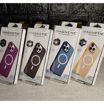 کاور و قاب آیفون 15promax مدل مگ سیف پشت مات اورجینال دور سیلیکونی