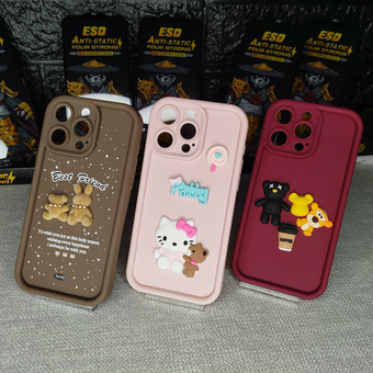 کاور و قاب آیفون 15promax مدل فانتزی برجسته سیلیکون