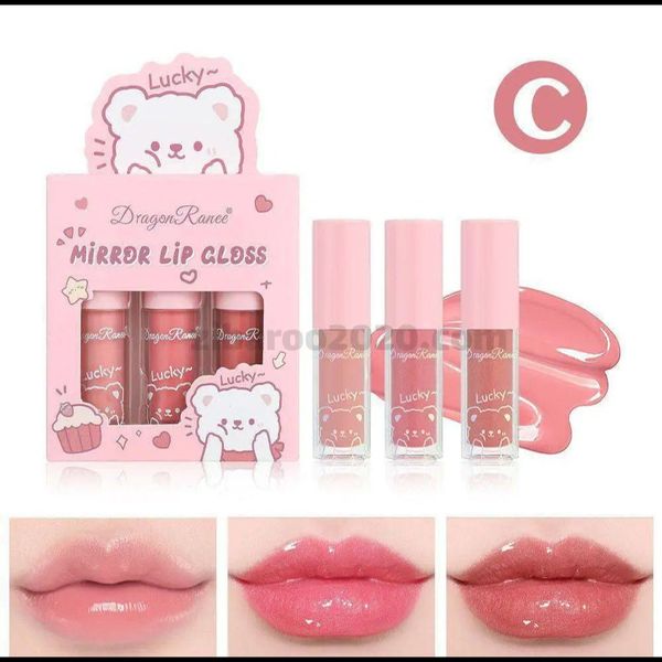 پک 3 تایی لیپ گلاس (رژخیس)خرسی