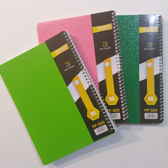 دفتر 80 برگ سیمی تک رنگ