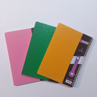 دفتر 50 برگ سیمی تک‌رنگ