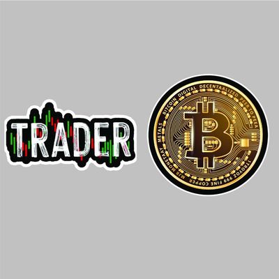 استیکر لپ تاپ طرح ترید و بیت کوین 2 عددی