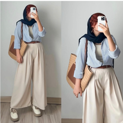 شومیز راه راه آبی