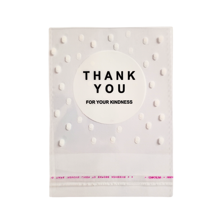 سلفون لبه چسبدار طرح thank you (تنکیو) 10 * 8 بسته 1 کیلویی