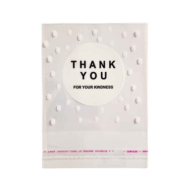 سلفون لبه چسبدار طرح thank you (تنکیو) 10 * 8 بسته 1 کیلویی