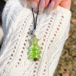 آویز گوشی طرح درخت کریسمس سبز | آویز موبایل فانتزی زمستانی و دست‌ساز