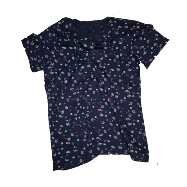 ست تیشرت و شلوارک زنانه نخ پنبه لاکرا طرح قاصدک