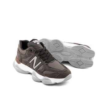 کفش مردانه اسپرت چرم مصنوعی ذغالی New Balance