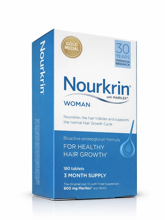 مکمل نورکرین مو بانوان Nourkrin Woman با Marilex® و بیوتین – تقویت درمان و کاهش ریزش مو در خانم‌ها نسخه اصلی با ضمانت