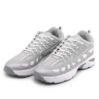 کفش مردانه اسپرت چرم مصنوعی طوسی سفید Nike
