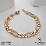 دستبند کارتیر با قفل ملوانی نگین دار ژوپینگ کد 07032