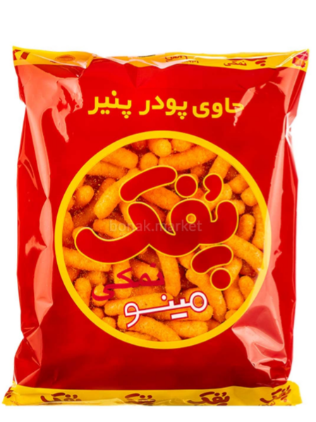 پفک نمکی مینو وزن 60 گرم باکس 30 عددی