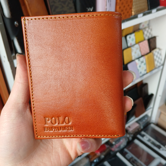 کیف پول جیبی مردانه مدل POLO چرم طبیعی