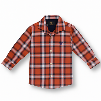 پیراهن چهارخانه نخ پنبه پسران