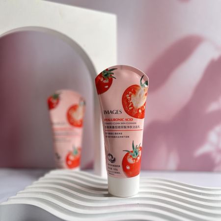 فوم شستشو و هیالورونیک اسید گوجه فرنگی