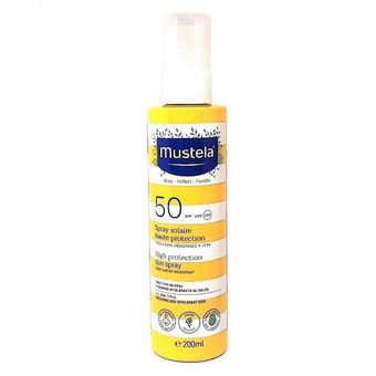 اسپری ضد آفتاب مستلا SPF50 200ml ضد آب | Mustela High Protection Sun Spray SPF50 200ml