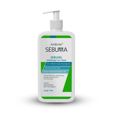 ژل شوینده و ساینده صورت سبوژل سبوما، مناسب پوست های چرب، مختلط و دارای آکنه