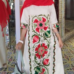 کفتان لینن خامه دوزی زنانه بسیارخاص و تک