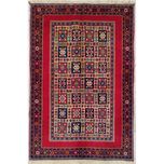 فرش دستباف چهارمتری سایز پردهای (تمام پشم یلمه طرح اسپرت دور خلوت خشتی)کد