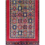 فرش دستباف چهارمتری سایز پردهای (تمام پشم یلمه طرح اسپرت دور خلوت خشتی)کد