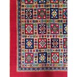 فرش دستباف چهارمتری سایز پردهای (تمام پشم یلمه طرح اسپرت دور خلوت خشتی)کد