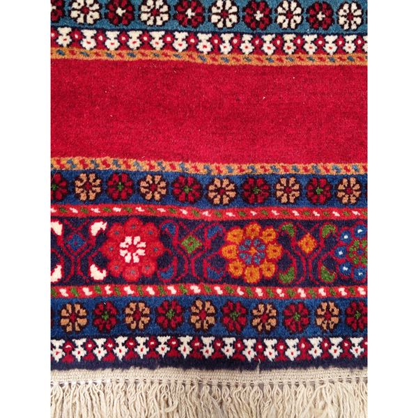 فرش دستباف چهارمتری سایز پردهای (تمام پشم یلمه طرح اسپرت دور خلوت خشتی)کد