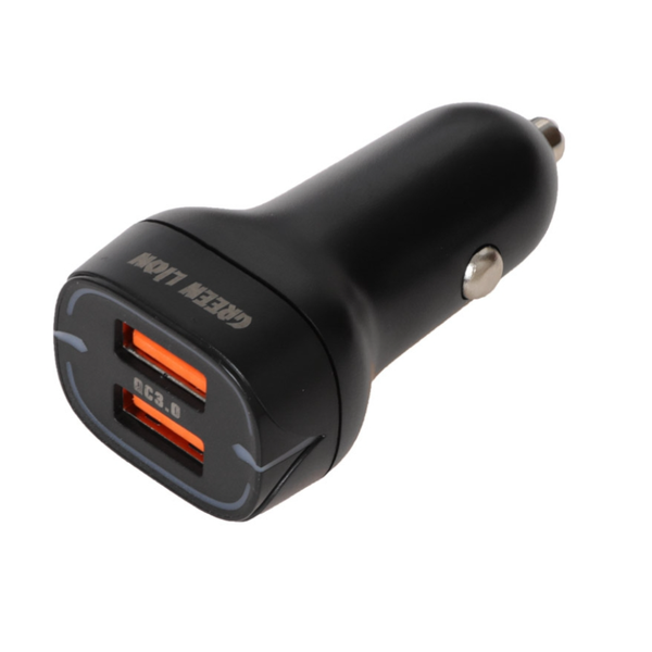 شارژر فندکی فست دو پورت Lion Green مدل 36w GN36WOC3BK مشکی (گارانتی 18 ماهه شرکتی)