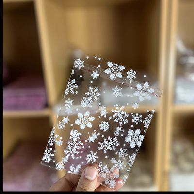 سلفون بسته‌بندی لبه چسبدار طرح برف 10 در 10 بسته 30 عددی