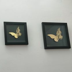 قاب دکوراتیو سه عددی طرح پروانه