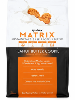پروتئین سینترکس مدل syntrax|Matrix طعم کوکی کره بادام زمینی 930 گرم پروتئین رهش پایدار و عضله سازی صد درصد اورجینال 💯