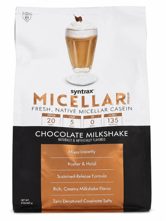 پروتئین کازئین سینترکس مدل syntrax|Micellar طعم میلک شیک شکلاتی 907 گرم پروتئین رهش پایدار و عضله سازی صد درصد اورجینال 💯