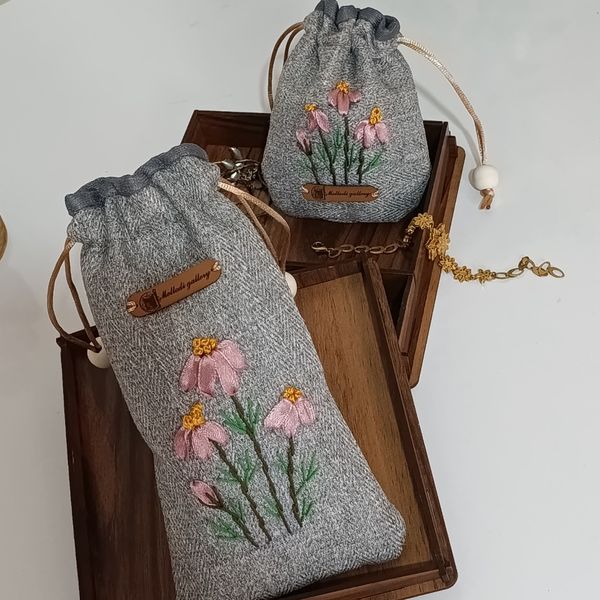 ست زیبای کیف عینک و هدست