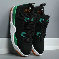 نایک ایر جردن 4 رترو مشکی سبز کد2