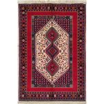 فرش دستباف چهارمتری سایز پرده ای  (تمام پشم یلمه طرح اسپرت دور خلوت حوضی)کد 6048