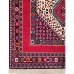 فرش دستباف چهارمتری سایز پرده ای  (تمام پشم یلمه طرح اسپرت دور خلوت حوضی)کد 6048